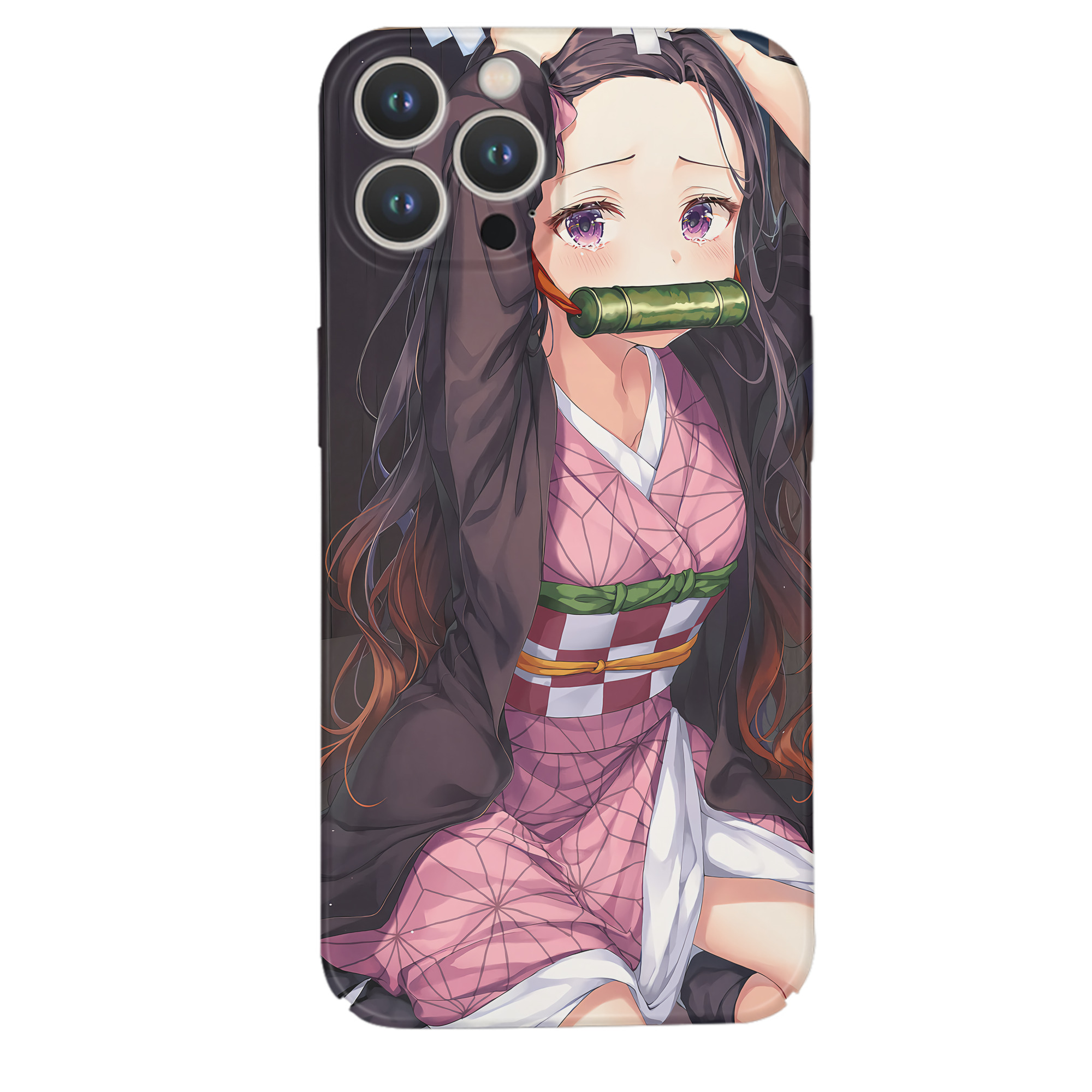 （画像用） 鬼滅の刃（きめつのやいば）竈門 禰󠄀豆子／かまど ねずこ Kamado Nezuko 【iPhone 14シリーズ対応】ハードケース